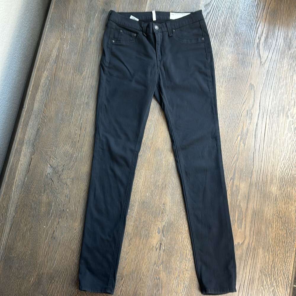 RAG & BONE™️ Size 28x31 Plush Black Skinny Legging Jeans